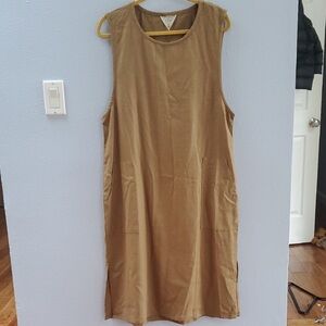 Sleeveless Tan Dress